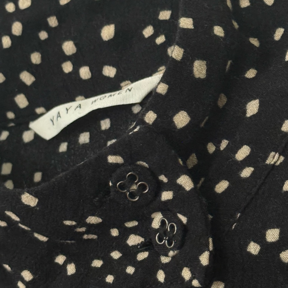 NWOT - YAYA black blouse with white polka dots - size 40 - Picture 6 of 8